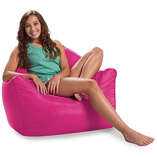 Posh Creations Malibu Lounge, Kid And Teen Playrooms And Bedrooms, Large Bean Bag Chair, Soft Nylon-Pink 1 Posh Creations Malibu Lounge, Kid And Teen Playrooms And Bedrooms, Large Bean Bag Chair, Soft Nylon-Pink