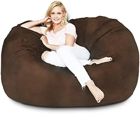 Lumaland Luxurious Giant 7ft Bean Bag Chair With Microsuede Cover - Ultra Soft, Foam Filling, Washable Jumbo Bean Bag Sofa For Kids, Teenagers, Adults - Sack Chair For Dorm, Family Room - Dark Grey 9 Lumaland Luxurious Giant 7ft Bean Bag Chair With Microsuede Cover - Ultra Soft, Foam Filling, Washable Jumbo Bean Bag Sofa For Kids, Teenagers, Adults - Sack Chair For Dorm, Family Room - Dark Grey - Image 9