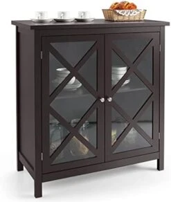 Kitchen Buffet Storage Cabinet With Glass Doors And Adjustable Shelves (Color : E, Size : As Shown) -Best Furniture Store 41lxWYvJPbL. AC