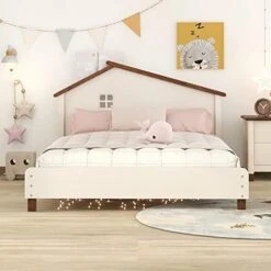 Merax Modern Kids House Beds Full Wood Low Bed Frames For Boys,Girls, No Box Spring Need/Easy Assemble(Full,White+Gray) 26 Merax Modern Kids House Beds Full Wood Low Bed Frames For Boys,Girls, No Box Spring Need/Easy Assemble(Full,White+Gray) -Best Furniture Store 41mCP3WCdpL. AC