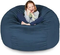 Lumaland Luxurious Giant 7ft Bean Bag Chair With Microsuede Cover - Ultra Soft, Foam Filling, Washable Jumbo Bean Bag Sofa For Kids, Teenagers, Adults - Sack Chair For Dorm, Family Room - Dark Grey 27 Lumaland Luxurious Giant 7ft Bean Bag Chair With Microsuede Cover - Ultra Soft, Foam Filling, Washable Jumbo Bean Bag Sofa For Kids, Teenagers, Adults - Sack Chair For Dorm, Family Room - Dark Grey -Best Furniture Store 41mHOb5ag L. AC