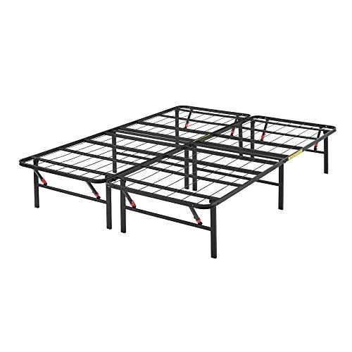 Foldable Metal Platform Bed Frame With Tool Free Setup,14 Inches High, Queen,Black 1 Foldable Metal Platform Bed Frame With Tool Free Setup,14 Inches High, Queen,Black