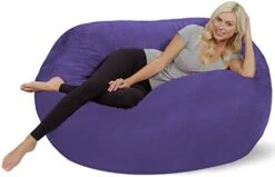 Chill Sack - Bean Bag Lounger, 5-Feet, Charcoal -Best Furniture Store 41mJLWRdqEL. AC