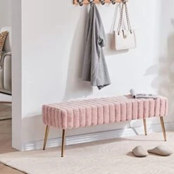 Modern Quilt Velvet Ottoman Bench, Upholstered Entryway Bench For Livingroom Bedroom Benches For End Of Bed With Gold Legs, Padded Soft Dining Kitchen Bench Vanity Benches,Grey 17 Modern Quilt Velvet Ottoman Bench, Upholstered Entryway Bench For Livingroom Bedroom Benches For End Of Bed With Gold Legs, Padded Soft Dining Kitchen Bench Vanity Benches,Grey -Best Furniture Store 41mNuTOZ8eL. AC