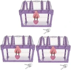 4pcs Treasure Chest Clothing Treasure Chest Props Treasure Chest Crystal Treasure Chest Toy Child Apparel Pink Plastic -Best Furniture Store 41mc1r3drL. AC