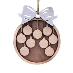 MatureGirl Christmas Wooden Pendant With Multiple Names DIY Creative Color Christmas Tree Wooden Family Hanging Christmas Decorations Stained Glass Window Hangings Birds On A Wire (B, One Size)