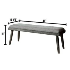 William's Home Furnishing Vilhelm I Seating Bench Gray -Best Furniture Store 41mjFawG5tL