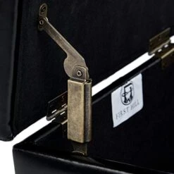 FIRST HILL FHW Living Storage Ottoman, Small, Black -Best Furniture Store 41nBJnlDR3L