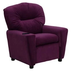 BizChair Purple Microfiber Kids Recliner With Cup Holder 17 BizChair Purple Microfiber Kids Recliner With Cup Holder -Best Furniture Store 41nJ56Cl8GL