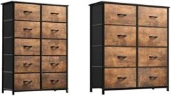 10-Drawer Dresser, Fabric Storage Tower, Tall Dresser For Bedroom, Living Room, Hallway, Closets, Sturdy Steel Frame, Wooden Top, Easy Pull Fabric Bins -Best Furniture Store 41nWVd1 HGL. AC