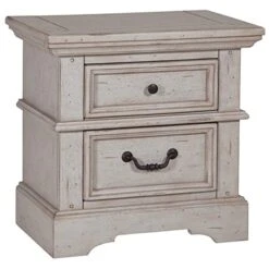 American Woodcrafters Stonebrook Gray Wood Small Nightstand