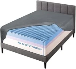 Queen Fitted Sheet Only,21 Inch Extra Deep Pocket White Bottom Bed Sheet, Soft Breathable,Stay In Place,for Pillow Top Mattress Thick Mattress -Best Furniture Store 41nkzkfrB0L. AC