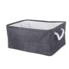 Large Toy Storage Organizer Baskets Laundry Bins With Handle Square Gift Box With Sturdy Rod Clothes Container Decorative Empty Cubes Bag For Home Closet Shelves Baby Nursery Play Room