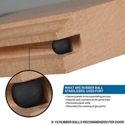 Rok Hardware Raised Panel Cabinet Door Spacers For 1/4" (6.35mm) Groove, Rubber Ball Stabilizers For Cabinet Door 6000 Pack Ball Spacers