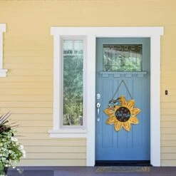 MatureGirl Wooden Listing Border New Creative Wall Decoration Wall Decoration Sunflower Summer Doorplate Farmhouse Christmas Decorations For The Home (Yellow, One Size) -Best Furniture Store 41o14wu36TL
