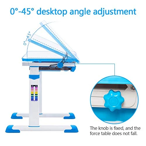 Kids Desk And Chair Set, FOME Height Adjustable Children Writing Table Student Study Table With Chair Children School Workstation Student Desk For Kids Pull Out Drawer Storage 3 Kids Desk And Chair Set, FOME Height Adjustable Children Writing Table Student Study Table With Chair Children School Workstation Student Desk For Kids Pull Out Drawer Storage - Image 3