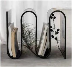 Minimalist Design Shelf S-Shaped Coffee Table, Magazine Rack Storage Book Lucite Modern Accent Night Stand Desk，Living Room Bedroom Study (Color : A, Size : 43 * 34cm) -Best Furniture Store 41oEDoSFtAL. AC