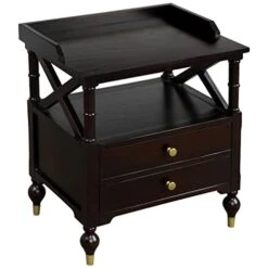 MHYFC Contemporary 2 Drawer Nightstand For Small Spaces Bedroom