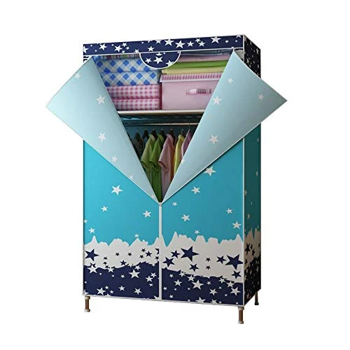 HMGGDD No-Installation Folding Wardrobe Family Bedroom Cloth Art Cabinet All-Steel Frame Rental Room Simple Dormitory Cloth Ward 1 HMGGDD No-Installation Folding Wardrobe Family Bedroom Cloth Art Cabinet All-Steel Frame Rental Room Simple Dormitory Cloth Ward