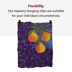 Classy Clamps Wooden Quilt Wall Hangers – 4 Small Clips (Black) And Screws For Wall Hangings - Tapestry Hangers/Quilt Hangers For Wall Hangings - Quilt Clips/Wall Clips For Hanging/Quilt Racks -Best Furniture Store 41oZoXslLNL