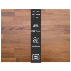 Lovendo | Handmade | Solid Wood Table Top | Butcher Block Counter Top | 24‘‘ X 23.6 ‘‘ Inch | Thickness 1.18'' | Matte Finish