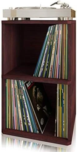 Way Basics Vintage Vinyl Record Cube 2-Shelf Storage, Organizer - Fits 170 LP Albums (Tool-Free Assembly And Uniquely Crafted From Sustainable Non Toxic ZBoard Paperboard) Espresso -Best Furniture Store 41ojahXLs2L. AC