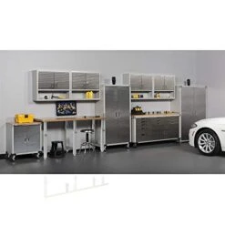 Seville Classics Mega Lockable Storage Cabinet, 48" W X 24" D X 72" H, Granite Gray 11 Seville Classics Mega Lockable Storage Cabinet, 48" W X 24" D X 72" H, Granite Gray -Best Furniture Store 41okS8GONoL