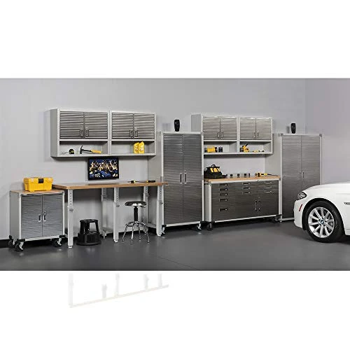 Seville Classics Mega Lockable Storage Cabinet, 48" W X 24" D X 72" H, Granite Gray 6 Seville Classics Mega Lockable Storage Cabinet, 48" W X 24" D X 72" H, Granite Gray - Image 6