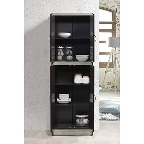 AMMIKI 4 - Door Kitchen Pantry (Chocolate Grey) 5 AMMIKI 4 - Door Kitchen Pantry (Chocolate Grey) - Image 5