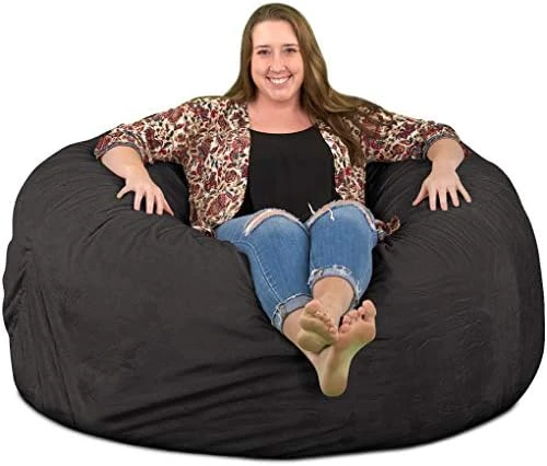 ULTIMATE SACK 5000 (5 Ft.) Bean Bag Chair: Giant Foam-Filled Furniture - Machine Washable Covers, Durable Inner Liner, 100% Virgin Foam. Comfy Bean Bag Chair. (Pink, Fur) 13 ULTIMATE SACK 5000 (5 Ft.) Bean Bag Chair: Giant Foam-Filled Furniture - Machine Washable Covers, Durable Inner Liner, 100% Virgin Foam. Comfy Bean Bag Chair. (Pink, Fur) - Image 13