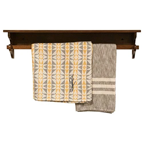 Mounted Quilt Rack With Shelf – Amish Made Quilt Hangers For Wall Hangings With Display Shelf – Rustic Quilt Wall Hangers For Twin To King Blankets (Cherry Wood, Cherry Stain, 60” L) 3 Mounted Quilt Rack With Shelf – Amish Made Quilt Hangers For Wall Hangings With Display Shelf – Rustic Quilt Wall Hangers For Twin To King Blankets (Cherry Wood, Cherry Stain, 60” L) - Image 3