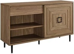 Walker Edison Mid-Century Modern Wood Kitchen Buffet Sideboard-Entryway Serving Storage Cabinet Doors-Dining Room Console, 52 Inch, Dark Walnut -Best Furniture Store 41p9WhFsenL. AC