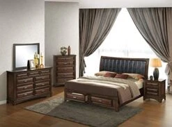 Broval 179 Light Espresso Finish King Storage Bed, Dresser, Mirror, Night Stand, Chest Wood Bed Room Set -Best Furniture Store 41pCPiunefL. AC