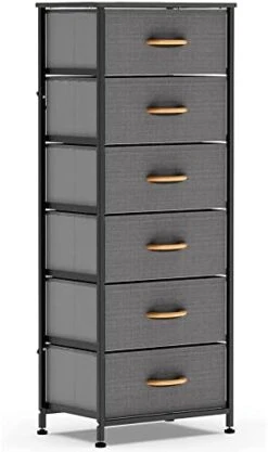 Vertical Dresser Storage Tower, Steel Frame, Wood Top, Easy Pull Textured Fabric Bins - Organizer Unit For Bedroom, Hallway, Entryway, Closets - 5 Drawers- CHARCOAL 18 Vertical Dresser Storage Tower, Steel Frame, Wood Top, Easy Pull Textured Fabric Bins - Organizer Unit For Bedroom, Hallway, Entryway, Closets - 5 Drawers- CHARCOAL -Best Furniture Store 41piKdY0rCL. AC