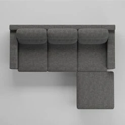 Belffin Fabric Sectional Couch With Reversible Ottoman L Shaped Sofa With Chaise 3 Seat Modern Sectional Sofa Charcoal Grey -Best Furniture Store 41po4oo7MCL
