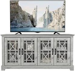 Galano Isadora Wide Accent Sideboard - Storage Cabinet With Doors And Shelves - Free Standing Sideboard - Sideboard Storage Cabinet For Living Room - Easy Assembly - Dusty Grey Oak -Best Furniture Store 41qCWrzewQL. AC