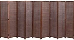Legacy Decor 3 Panel Natural Color Wood And Bamboo Weave Room Divider -Best Furniture Store 41qNZixe4tL. AC