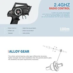 Wangch Remote Control Car 2.4G High-Speed Drifting RC Vehicle, 4WD Off-Road Climbing Rc Cars, 1/10 Scale Large Rally Car, Monster Toy Truck, Adult Gift For Children -Best Furniture Store 41qqQfjSoJL