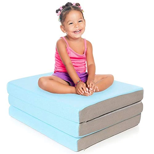 Toddler Nap Mat Bed Tri Folding Mattress With Washable Cover (24 Inches X 57 Inches X 3 Inches) 1 Toddler Nap Mat Bed Tri Folding Mattress With Washable Cover (24 Inches X 57 Inches X 3 Inches)