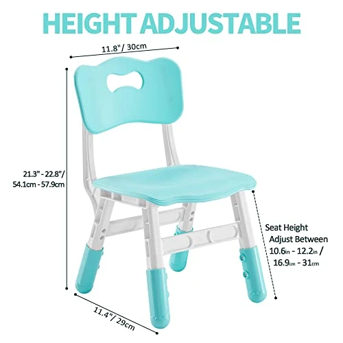 DOREROOM 3 Level Height Adjustable Kids Chair, Durable Chair For Kids Indoor Or Outdoor Use For Ages 2-6, Toddler Table Chair For Boys And Girls For Daycare, Classroom, Home, Mint Green 2 DOREROOM 3 Level Height Adjustable Kids Chair, Durable Chair For Kids Indoor Or Outdoor Use For Ages 2-6, Toddler Table Chair For Boys And Girls For Daycare, Classroom, Home, Mint Green - Image 2