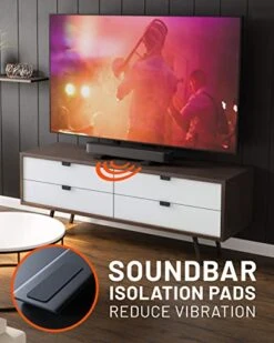 ECHOGEAR Universal Large TV Stand - Height Adjustable Base For TVs Up To 77" - Wobble-Free Replacement Stand Works W/Any TV Including Vizio, TCL, Samsung & More - Flat Design Compatible W/Soundbars -Best Furniture Store 41rE2lFs9VL