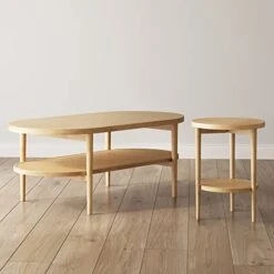 Nathan James Oraa Round Modern Side Accent Or End Table For Living Bedroom And Nursery Room, 1, Light Brown -Best Furniture Store 41rJ13tgVvL