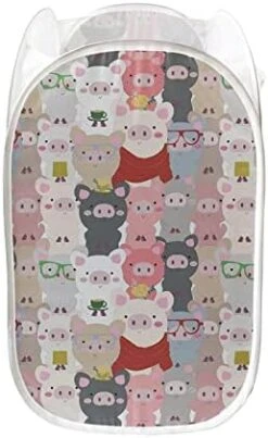 Frestree Pop-up Laundry Hamper - Halloween Decoration Pumpkin Ghost Print Laundry Basket Easy To Open Baby Nursery Hamper Bedroom Bathroom Clothes Washing Bin Lightweight Travel Basket Large Bag -Best Furniture Store 41rZUvFglEL. AC