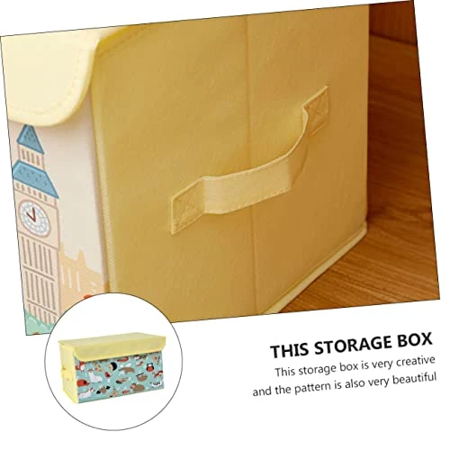 Homoyoyo 1pc Toy Storage Box Toy Box With Lid Storage Bins For Clothes Kids Storage Organizer For Toys Desk Organizer Basket Fabric Toy Bin Cube Storage Bins Fabric Toy Box Children Toy Box 3 Homoyoyo 1pc Toy Storage Box Toy Box With Lid Storage Bins For Clothes Kids Storage Organizer For Toys Desk Organizer Basket Fabric Toy Bin Cube Storage Bins Fabric Toy Box Children Toy Box - Image 3