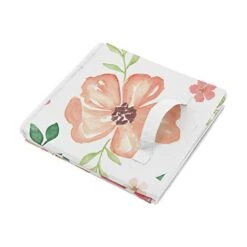 Sweet Jojo Designs Peach And Green Rose Flower Girl Baby Nursery Or Kids Room Small Fabric Toy Bin Storage Box Chest For Watercolor Floral Collection -Best Furniture Store 41rpVMyuSAL