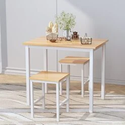 Lamerge Small Kitchen Table Set For 2, Industrial Dining Breakfast Table And 2 Stools, 3 Pieces Dining Table Set For Dining Room, Living Room, Apartment, Small Space (Black) 13 Lamerge Small Kitchen Table Set For 2, Industrial Dining Breakfast Table And 2 Stools, 3 Pieces Dining Table Set For Dining Room, Living Room, Apartment, Small Space (Black) -Best Furniture Store 41s7F6I KL. AC