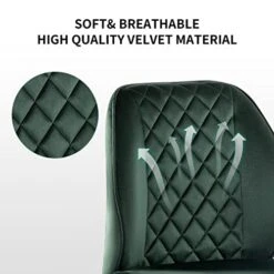 Wolmics Velvet Dining Chairs Set Of 2, Accent Chair Living Room Chairs Upholstered Side Chair With Metal Legs Desk Chair For Dining Room Kitchen Vanity Patio, Green -Best Furniture Store 41s8HB1xwIL