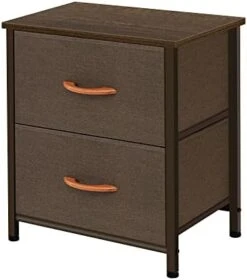 Storage Dresser End/Side Table - Dark Grey & 3 Drawers Fabric Dresser Storage Tower, Organizer Unit For Bedroom, Closet, Entryway, Hallway - Dark Grey -Best Furniture Store 41s9pwf9WHL. AC