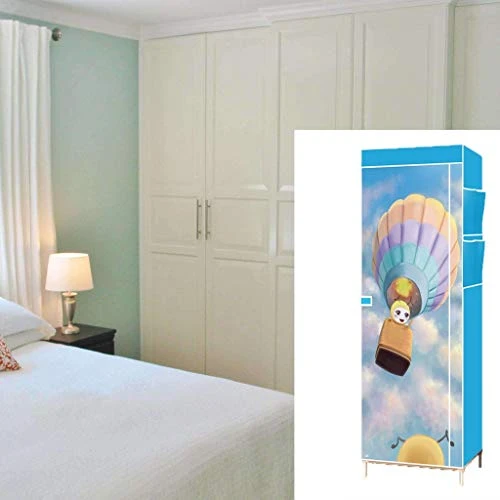 N/A Wardrobe Non Woven Fold Portable Storage Cabinet Folding Closet Cute Wardrobes Mature Storage Flat Silding Door 3 N/A Wardrobe Non Woven Fold Portable Storage Cabinet Folding Closet Cute Wardrobes Mature Storage Flat Silding Door - Image 3