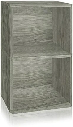 Way Basics Vintage Vinyl Record Cube 2-Shelf Storage, Organizer - Fits 170 LP Albums (Tool-Free Assembly And Uniquely Crafted From Sustainable Non Toxic ZBoard Paperboard) Espresso -Best Furniture Store 41sIDs8J0dL. AC